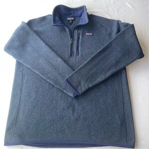 Patagonia Better Sweater 1/4 Zip Fleece Pullover Mens 2XL Blue Outdoor Hiking